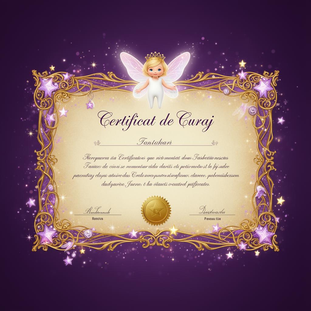 Certificat Dințișor Curajos de la Zâna Măselută
